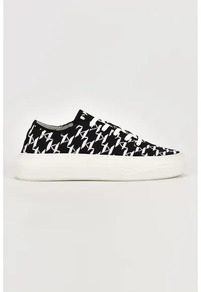 Pantofi sport cu monograma - Alb/Negru