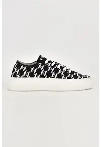 Pantofi sport cu monograma - Alb/Negru