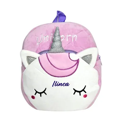 Ghiozdan personalizat Unicornul mov