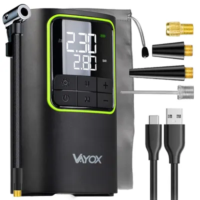 Pompă de bicicletă cu acumulator Vayox VA0409 4000mAh 10,3BAR compresor