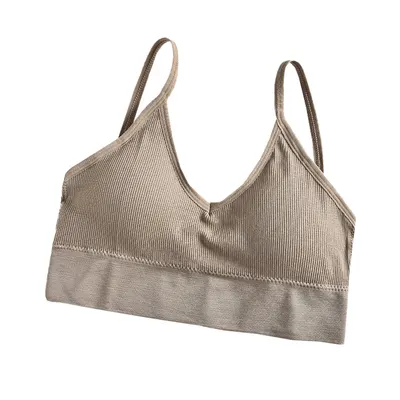 Bustiera Sport pentru Dama, cu Bretele si Spatele Gol, Fara Cusaturi, Model Push Up, Marime S/M, Gri Inchis, MIX14108