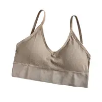 Bustiera Sport pentru Dama, cu Bretele si Spatele Gol, Fara Cusaturi, Model Push Up, Marime S/M, Gri Inchis, MIX14108