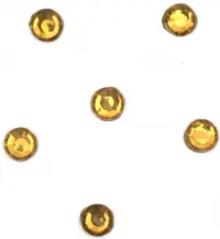 Pietriș de sticlă cu lipici Em art - 2 g/4 mm, fațetate, galben(56 buc.)