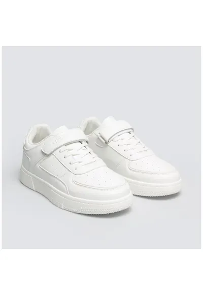Pantofi sport din piele ecologica cu inchidere velcro
