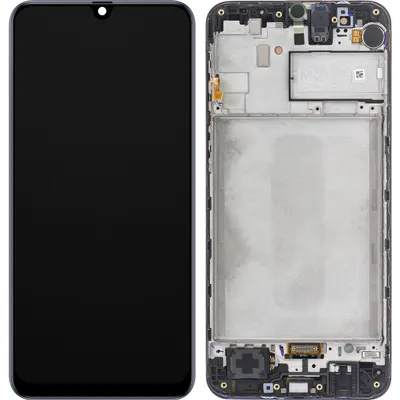 Display cu Touchscreen Samsung Galaxy M31 M315, cu Rama, Negru, Service Pack GH82-22405A