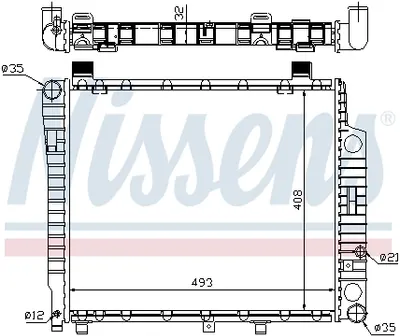Radiator apa racire motor (transmisie automata) Mercedes Clasa C T-MODEL (S202), C (W202), E (W210) 2.0D 2.2D intre 1993-2002