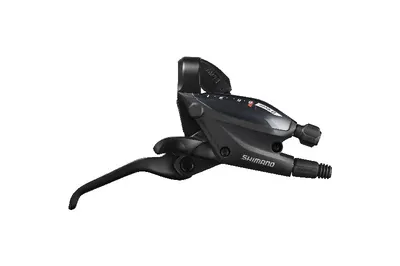 Maneta de schimbator frana Shimano ST-EF505-7R, montaj dreapta 7 viteze, cablu 2050mm, ez-fire plus, 3 degete, pentru frana hidraulica, culoare negru