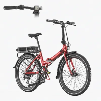 Siena Bicicletă electrică pliabilă 24" + Afișaj · 21 kg · 90 km