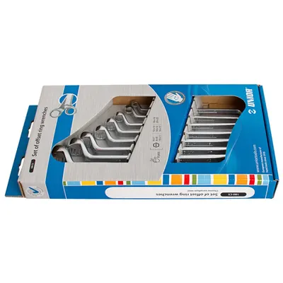 Set de chei inelare dublu cotite in cutie de carton
