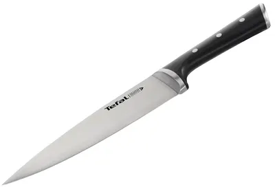 Cuțit de bucătărie Tefal - Ingenio Ice Force Chef, 20 cm, negru