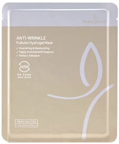 BeauuGreen Mască de față cu folie Pullulan Anti-Wrinkle Hydrogel, 30 ml