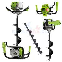 8.5CP + burghiu 150mm* Motoburghiu pe benzina Campion, 8.5CP, motor 2 timpi 58cc, 9200rpm, burghie 100-300mm, adancime 800mm, rezervor 1.2L, set forare pamant, model verde Italian Fresho CMP4350G GT-4350
