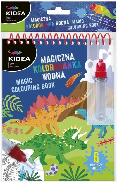 Carte de desen magic cu apă Kidea - Dinozauri