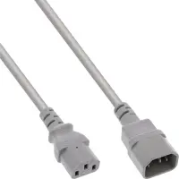 Cablu prelungitor alimentare C13 la C14 0.75m Gri, Inline IL16507A