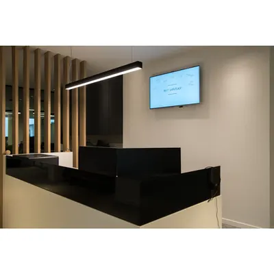Lampa suspendata, lustra GLENOS pandantiv, pandantiv profesional negru, LED-uri, 3000K, negru, 1 m, 43W