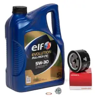 Pachet Revizie Ulei Motor Elf Evolution Full Tech FE 5W-30 5L + Filtru Ulei Herth+Buss Jakoparts J1315020 + Buson Golire Baie Ulei Fa1 518.471.001 +