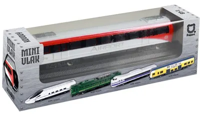Jucărie din metal Rappa - Tren aeroport, 16 cm