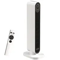 HOMCOM Încălzitor Electric cu Ventilator 2000W cu Telecomandă 30x22x82,5 cm, Alb | Aosom Romania