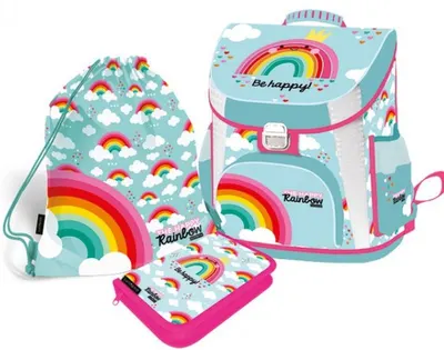 Set școlar Lizzy Card Happy Rainbow - 3 părți