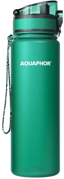Sticlă filtrantă pentru apă Aquaphor - City, Filter, 0.5 l, verde închis