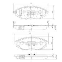 Set placute frana, frana disc NIPPARTS N3600916