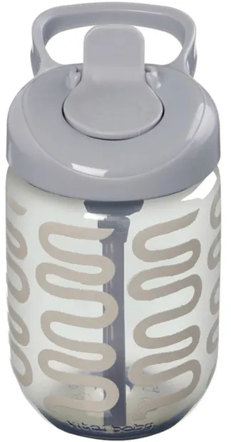 Cană anti-vărsare cu pai Vital Baby - Gri, 350 ml