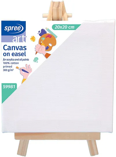 Pânză pentru pictură pe mini șevalet Spree Art - 20 х 20 cm