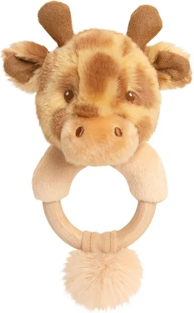 Zornaitoare pentru bebelusi Keel Toys Keeleco - Girafa, inel, 14 cm