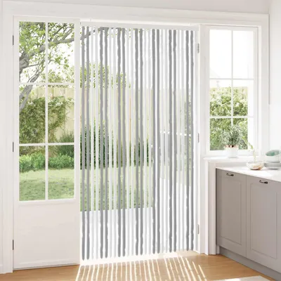 vidaXL Perdea pentru insecte din chenille Gri și alb 118 x 220 cm