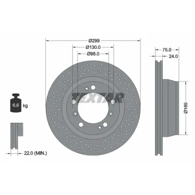 Disc frana TEXTAR 92100103