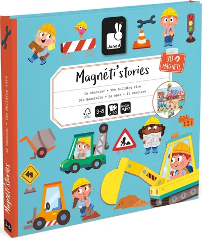 Povești magnetice Janod - Şantier de construcţie