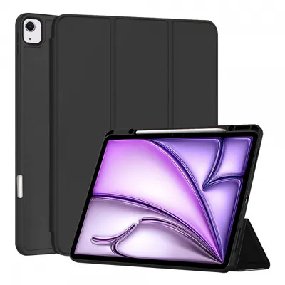 Husa pentru Apple iPad Air 13 (2026) / Air 13 (2025) / Air 13 (2024), Techsuit, Flex Trifold, Neagra