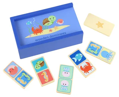 Joc de domino din lemn Orange Tree Toys - Sea Life