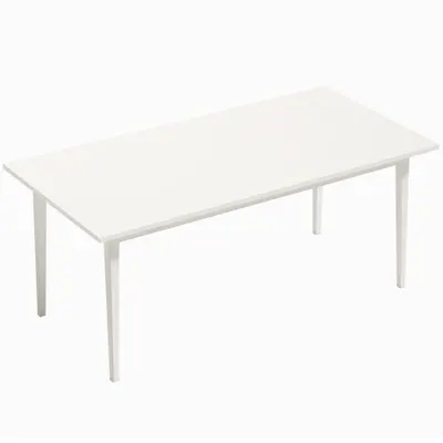 HOMCOM Masă pentru 8 persoane, Masă modernă de bucătărie cu picioare din lemn masiv, 180 cm, crem | Aosom Romania