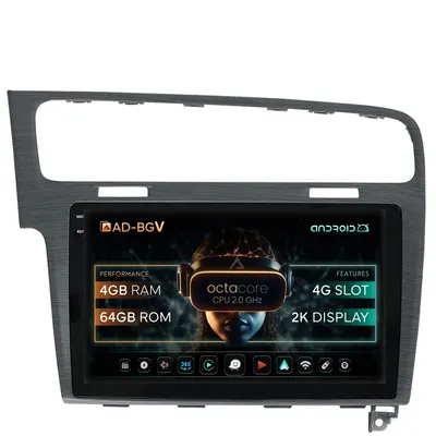 Navigatie Volkswagen GOLF 7, Android, V-Octacore 4GB RAM + 64GB ROM, 10.36 Inch - AD-BGV10004+AD-BGRKIT023A