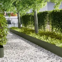 vidaXL Margine pentru gazon 50 buc. 100 x 0,05 x 30 cm Verde măsliniu
