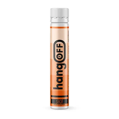 Shot cu vitamine electroliti cafeina si extracte din plante naturale, 25ml, HangOff