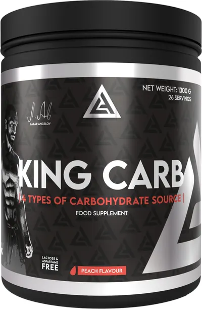 King Carb, piersică, 1300 g, Lazar Angelov Nutrition