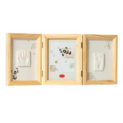 Set rama din lemn pentru 2 amprente si 1 fotografie Tiny Love
