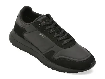 Pantofi sport BOSS negri, 8945, din material textil
