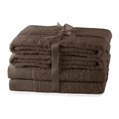 Prosoape de baie maro 6 buc. din bumbac frotir Amari – AmeliaHome