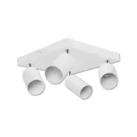 Plafoniera tavan, 4 LED-uri 35W, unghi de rotatie 350 grade, corp alb mat, conector cromat