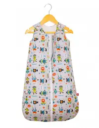 Sac de dormit copii 0.8 tog KidsDecor Robot Friends din bumbac 130 cm