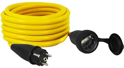 Prelungitor Commel - AT N07V3V3-F, 20 m, IP44, galben