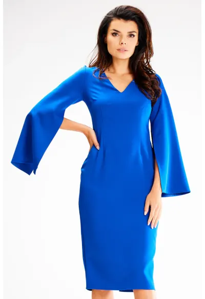 Rochie dama Poliester - A596 - Albastru