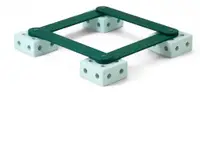 Jucărie educativă pentru echilibru Modu - Balance Track, 17 piese, albastru/verde