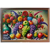 Puzzle Witty Puzzlezz, Decor cu fructe si flori, 250 piese