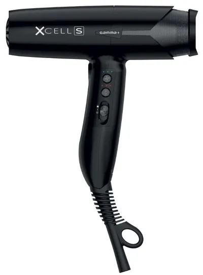 Uscător de păr profesional GammaPiu - Xcell S, 1600W, 2 viteze, negru mat