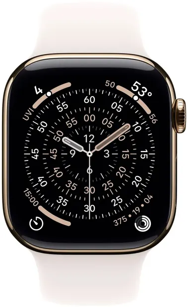 Ceas inteligent Apple - Watch S11 Cellular, 42 mm, S/M, Gold Titanium/Light Blush