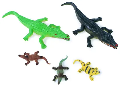 Set de figurine Rappa - Crocodili, 5 buc. , 8-20 cm